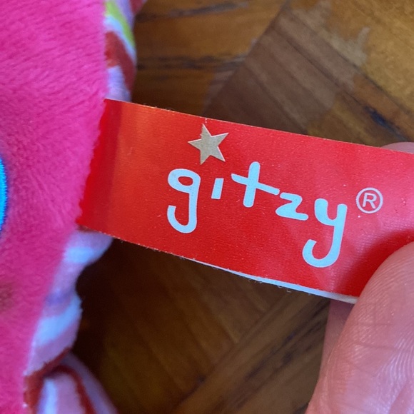 Gitzy-baby rattle pink pig stuffy - Picture 5 of 5